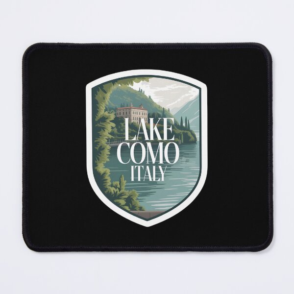 Item preview, Lake Como Italy Shield – Scenic Vintage Travel Design designed and sold by VividOrganica.