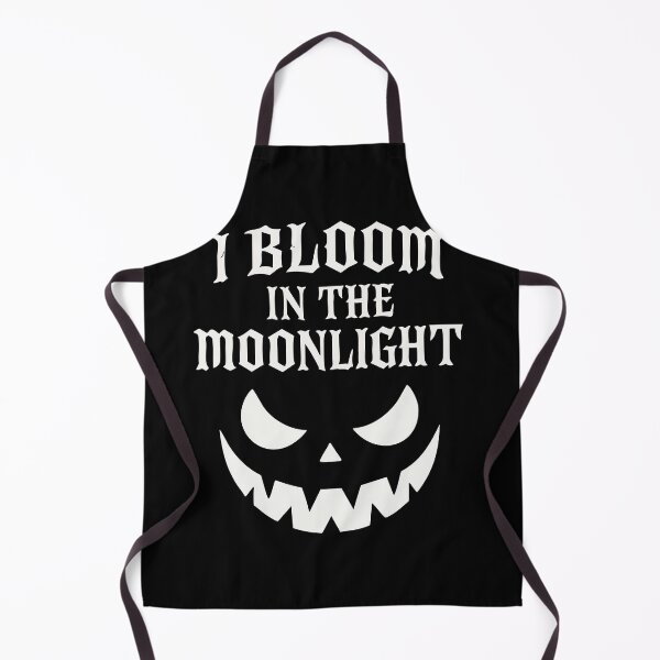 Item preview, I Bloom in the Moonlight” Gothic Halloween Quote | Evil Pumpkin Face Vector | Spooky Horror Typography designed and sold by graphicnew.