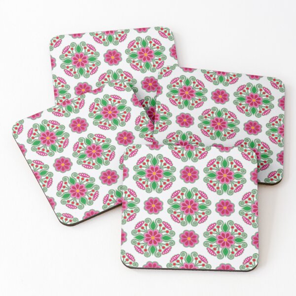 Item preview, Ecuador floral repeat pattern designed and sold by ChimaHome.