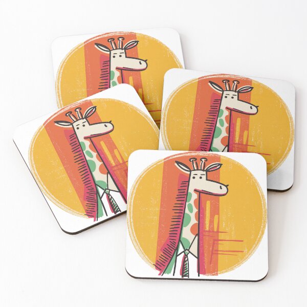 Item preview, Dapper Giraffe in a Tie – Whimsical Jungle Chic designed and sold by ForeverPrintsOK.