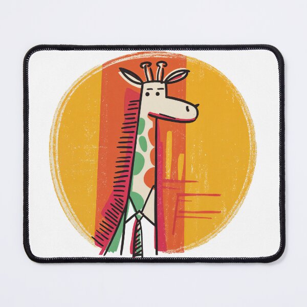 Item preview, Dapper Giraffe in a Tie – Whimsical Jungle Chic designed and sold by ForeverPrintsOK.