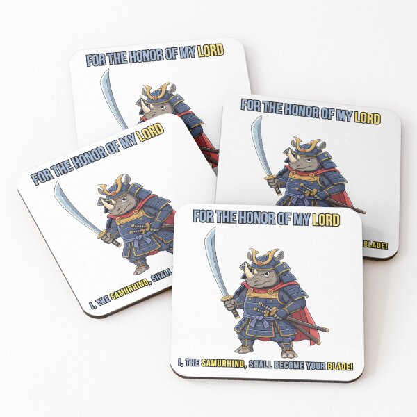 Item preview, The Samurhino | Loyal Samurai Rhinoceros RPG Animal designed and sold by Pets & Memes & Stuff.