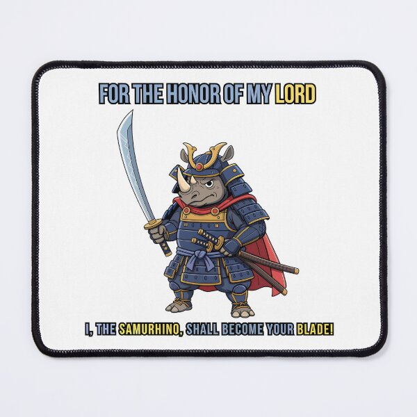 Item preview, The Samurhino | Loyal Samurai Rhinoceros RPG Animal designed and sold by Pets & Memes & Stuff.
