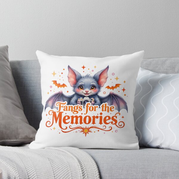 Item preview, Fangs for the Memories Cute Halloween T-Shirt – Smiling Vampire Bat Aesthetic Tee designed and sold by relso.