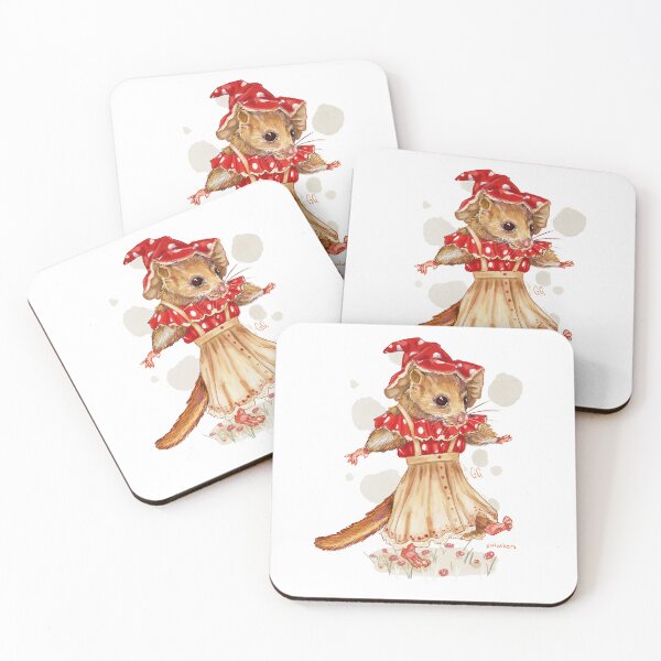 Item preview, Vintage Hazel Dormouse Mushroom Costume Illustration designed and sold by pixiegutsGB.