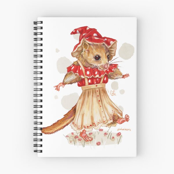 Item preview, Vintage Hazel Dormouse Mushroom Costume Illustration designed and sold by pixiegutsGB.
