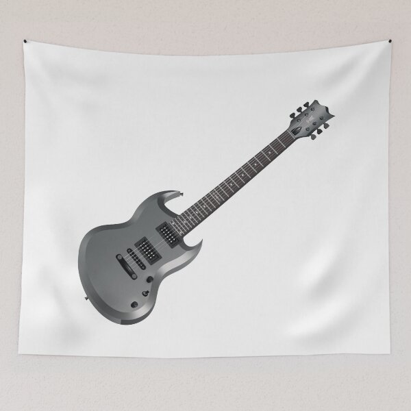 Item preview, Copie de Red NIGHT50 - Red guitar tilted 50° - 3D Rock drawing designed and sold by Marmoth Design.