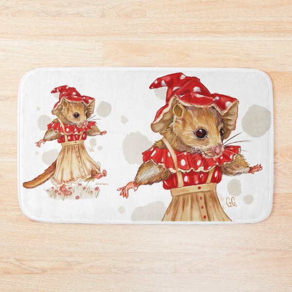 Item preview, Vintage Hazel Dormouse Mushroom Costume Illustration designed and sold by pixiegutsGB.