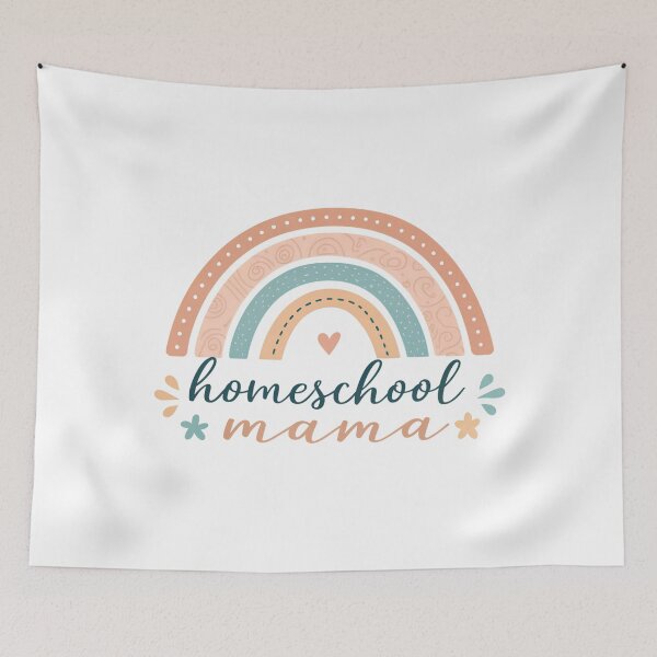 Item preview, Homeschool Mama Rainbow Retro Design designed and sold by VividOrganica.