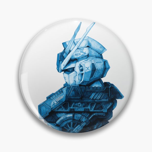 Item preview, GAT-X105 Aile Strike Gundam head ink blue watercolour kira yamato designed and sold by sabartgunpla.