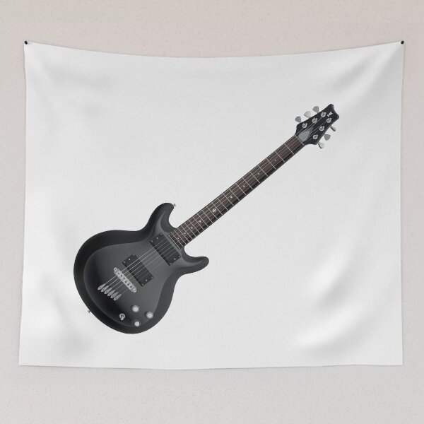 Item preview, Copie de Red NIGHT50 - Red guitar tilted 50° - 3D Rock drawing designed and sold by Marmoth Design.