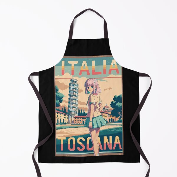 Artikelvorschau, Süßes Pixel Anime Girl Toscana Italien Reise 8bit Design entworfen und verkauft von Pixel-Destinations.