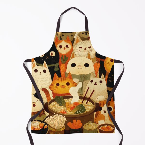 Item preview, Cute Cats Hot Pot Party, Adorable Cat Gathering, Cat Soup Feast Illustration, Cozy Cat Dinner designed and sold by hoyala.