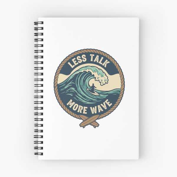 Item preview, Less Talk More Wave Patch Vintage Surfer Ocean Humor designed and sold by DibuHumor.