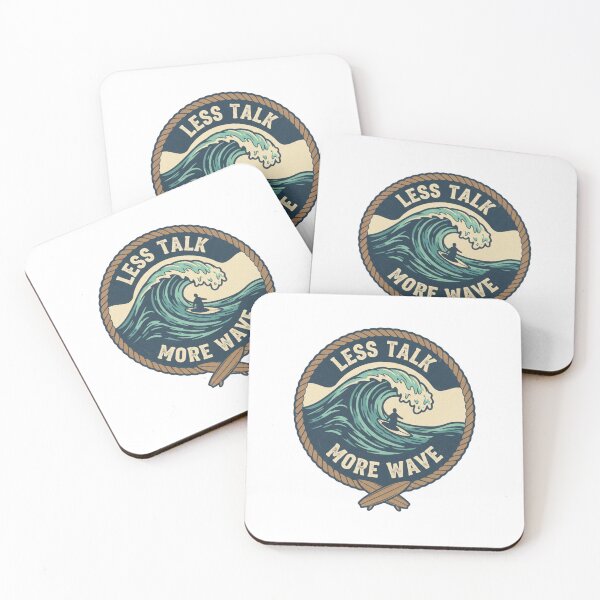 Item preview, Less Talk More Wave Patch Vintage Surfer Ocean Humor designed and sold by DibuHumor.