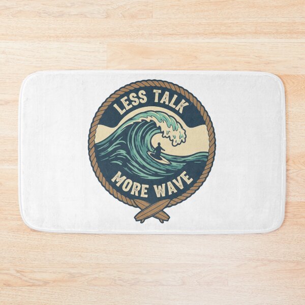 Item preview, Less Talk More Wave Patch Vintage Surfer Ocean Humor designed and sold by DibuHumor.