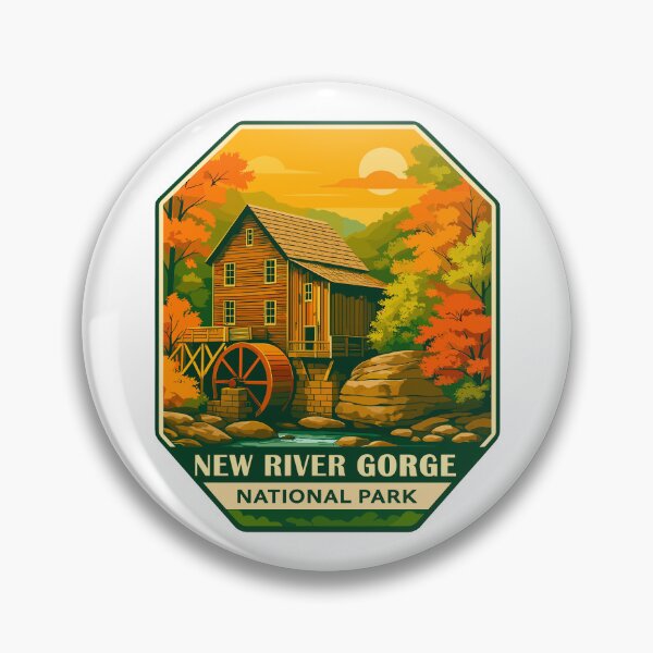 Item preview, New River Gorge National Park Retro Bridge Sticker designed and sold by Ismeal Von.