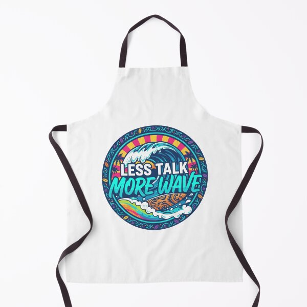 Item preview, Less Talk More Wave Psychedelic Art Neon Surf Tropical Tiki designed and sold by DibuHumor.