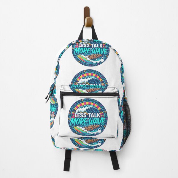 Item preview, Less Talk More Wave Psychedelic Art Neon Surf Tropical Tiki designed and sold by DibuHumor.