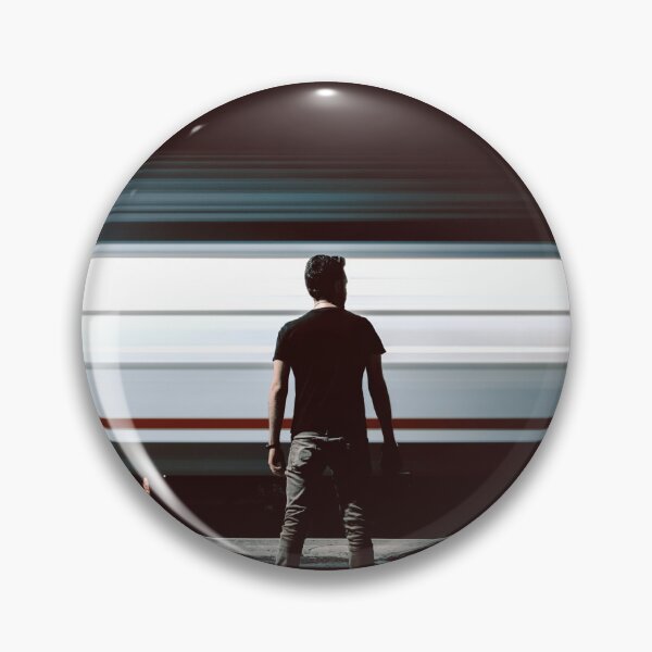 Item preview, Man Silhouette Facing Speeding Train - Long Exposure Motion Blur designed and sold by MDB_Shop.