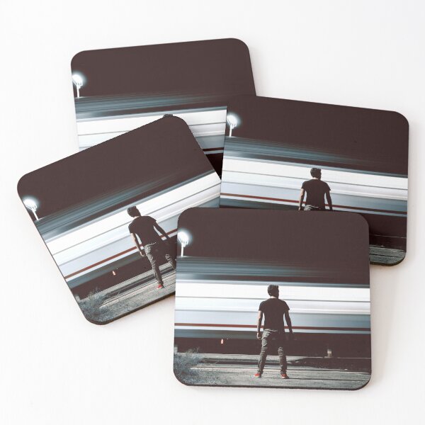Item preview, Man Silhouette Facing Speeding Train - Long Exposure Motion Blur designed and sold by MDB_Shop.