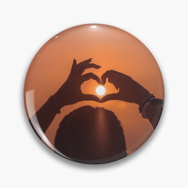 Item preview, Hands Making Heart Shape Around Sunset Sun - Summer Love Silhouette designed and sold by MDB_Shop.