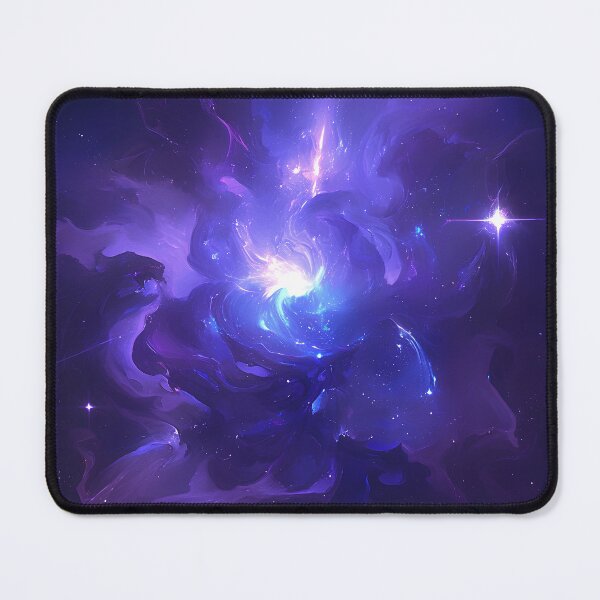 Item preview, Cosmic Swirl of Shooting Stars – Abstract Galaxy Art in Deep Purple and Blue Nebula Glow designed and sold by Windy-market.