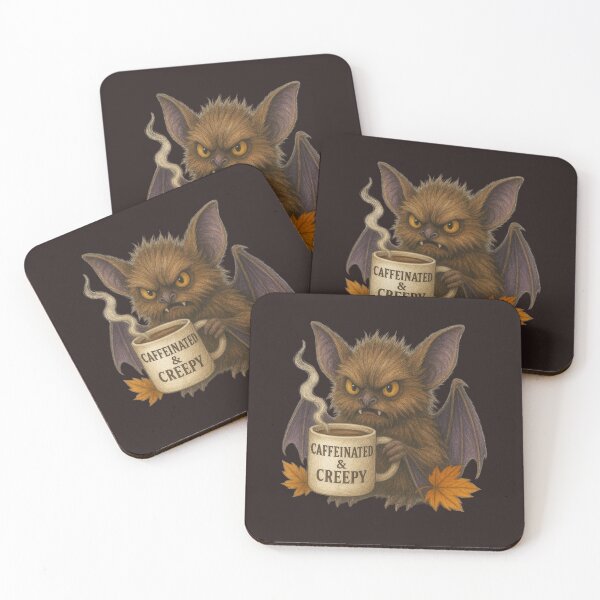 Item preview, Caffeinated Bat – Funny Gifts for Halloween & Autumn Lovers designed and sold by Morna123.