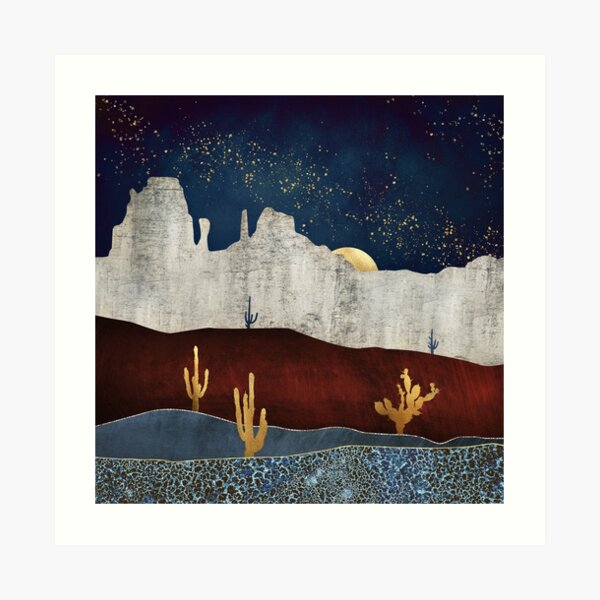 Moonlit Desert Art Print