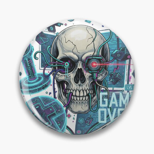 Item preview, Game Over? | Cyberpunk Gamer Skull & Katana Design designed and sold by TheArtForge.