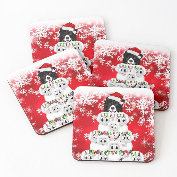 Item preview, Fluffy & Festive: Border Collie and Sheep Christmas Tree Delight designed and sold by Willyboy16.