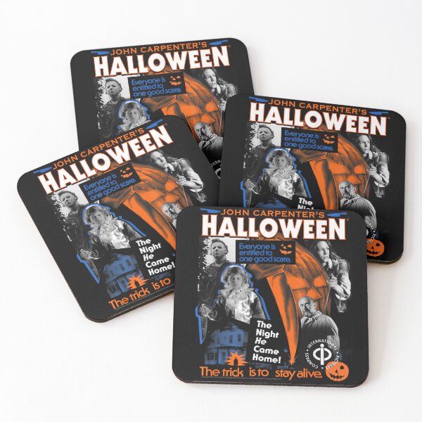 Item preview, Halloween Trick is to Stay Alive Collage Retro Horror Movie designed and sold by Serene woods.