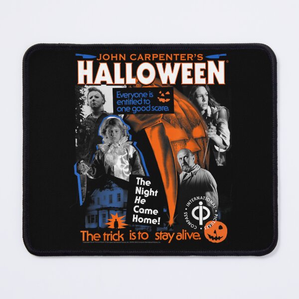Item preview, Halloween Trick is to Stay Alive Collage Retro Horror Movie designed and sold by Serene woods.