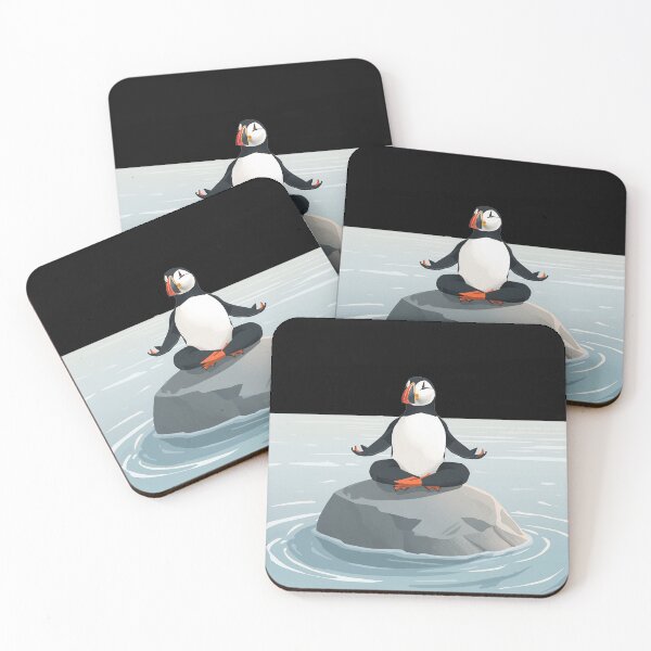 Item preview, Scottish Puffin Yoga Meditation - Funny Zen Scotland Seabird Art - Mindfulness Relaxation Ocean Design Gift designed and sold by Loom on the Loch.