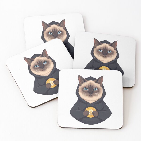 Item preview, Bitcoiner Cat HODL Mode – Minimalist Crypto Design designed and sold by Siamcatshop.