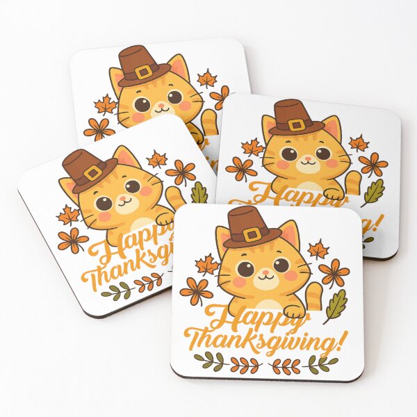 Item preview, Thanksgiving with Cute Cat designed and sold by Cat-loveparttime.