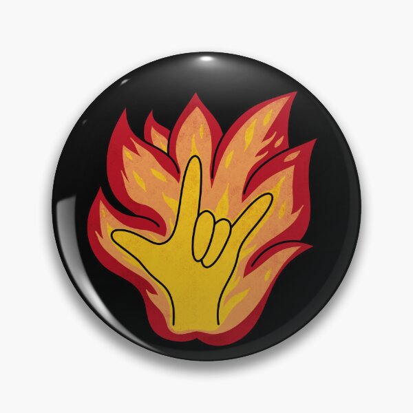 Item preview, Passionately Flaming Fire ASL ILY Love Sign  designed and sold by DDDInspiration.