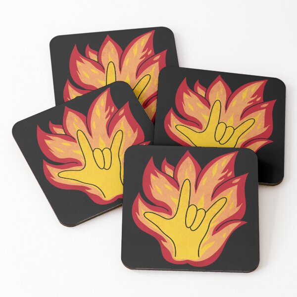 Item preview, Passionately Flaming Fire ASL ILY Love Sign  designed and sold by DDDInspiration.