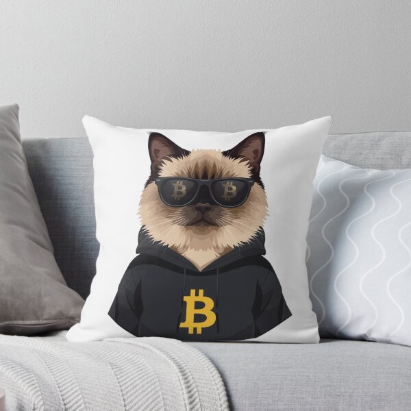 Item preview, Bitcoiner Cat with Sunglasses – Minimalist Crypto HODL Design designed and sold by Siamcatshop.