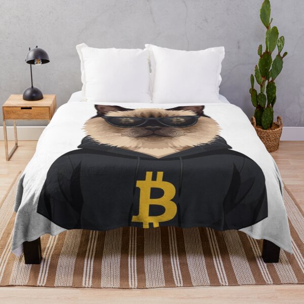 Item preview, Bitcoiner Cat with Sunglasses – Minimalist Crypto HODL Design designed and sold by Siamcatshop.