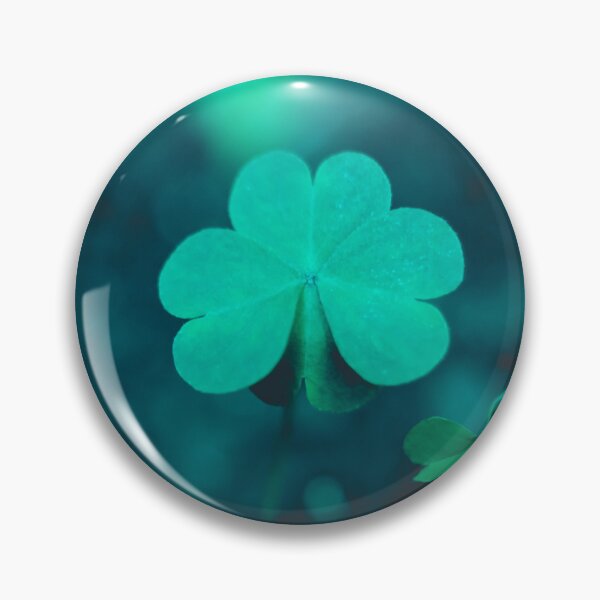 Item preview, Mystical Four-Leaf Clover in Teal Tones - Dark Luck Charm designed and sold by MDB_Shop.