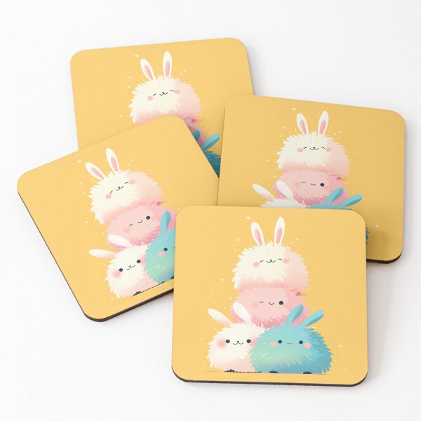 Item preview, Cute Dust Bunny – Kawaii Fluffy Cartoon Character with Smile in Pastel Colors designed and sold by Windy-market.