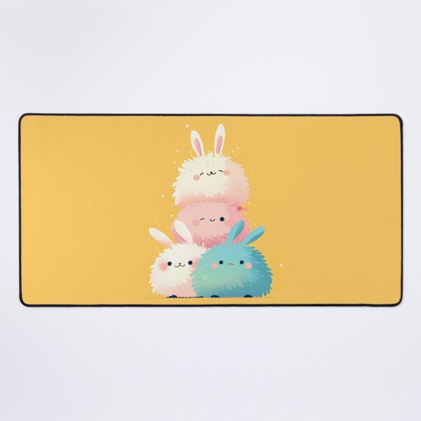 Item preview, Cute Dust Bunny – Kawaii Fluffy Cartoon Character with Smile in Pastel Colors designed and sold by Windy-market.