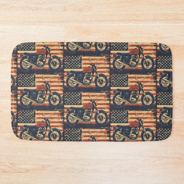 Item preview, Retro Motorcycle & Distressed Flag designed and sold by mittie101.