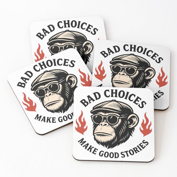 Item preview, Funny Monkey Biker - Bad Choices Make Good Stories  designed and sold by Jaanussar.