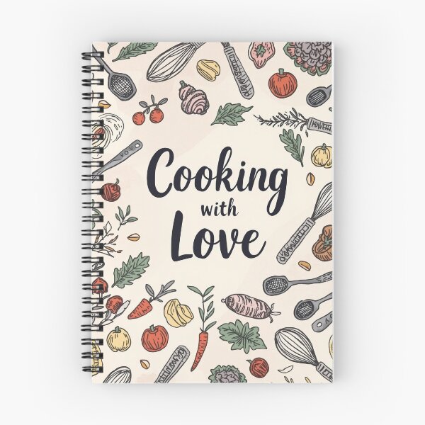 Item preview, Cooking with Love | Stylish Hand-Drawn  Design designed and sold by PixelNestHQ.