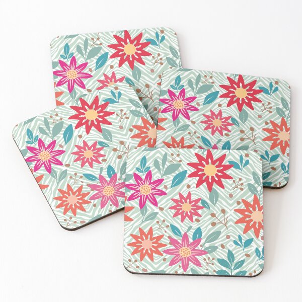 Item preview, Tropical Floral Pattern with Zebra Stripes designed and sold by CHANCHANAI.