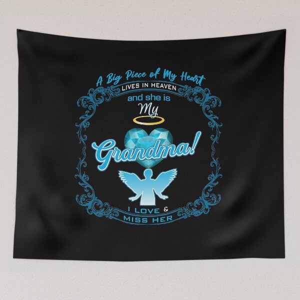 Item preview, A Big Piece of My Heart Lives in Heaven and He is My Grandma designed and sold by The Soul Bee.