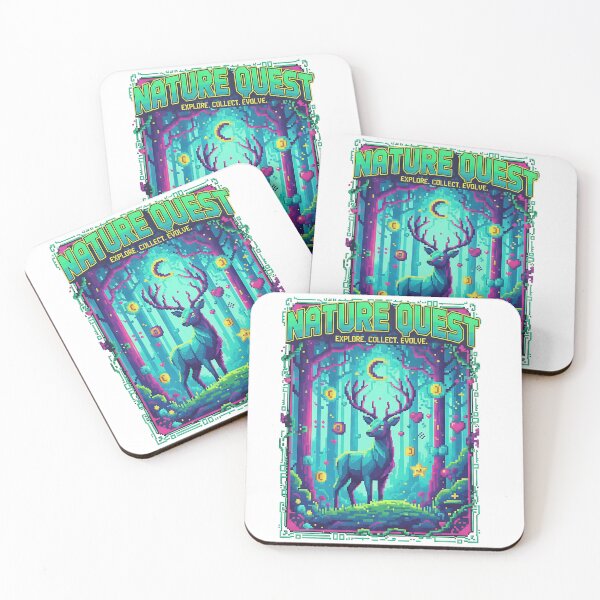 Item preview, Nature Quest | Retro Gaming Pixel Art Stag Design designed and sold by TheArtForge.