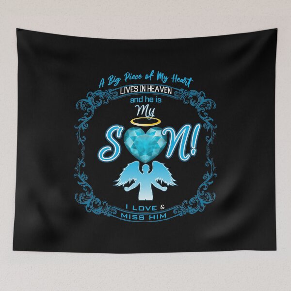 Item preview, A Big Piece of My Heart Lives in Heaven and He is My Son designed and sold by The Soul Bee.